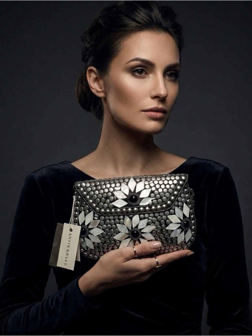 ANTIK KRAFT Crossbody Clutch Purse Luxury Avante Garde NWT Summer Spring Mosaic